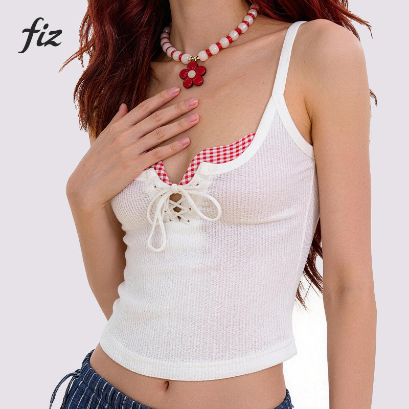 Gingham Show Adhesive Bra